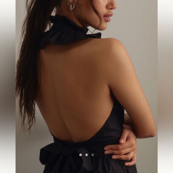 Anthropologie x Maeve Halter Black Tiered Ruffled Sundress Small - Picture 3 of 14
